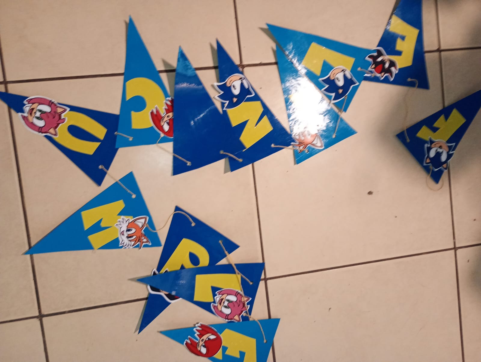 Banderin Feliz Cumple Sonic