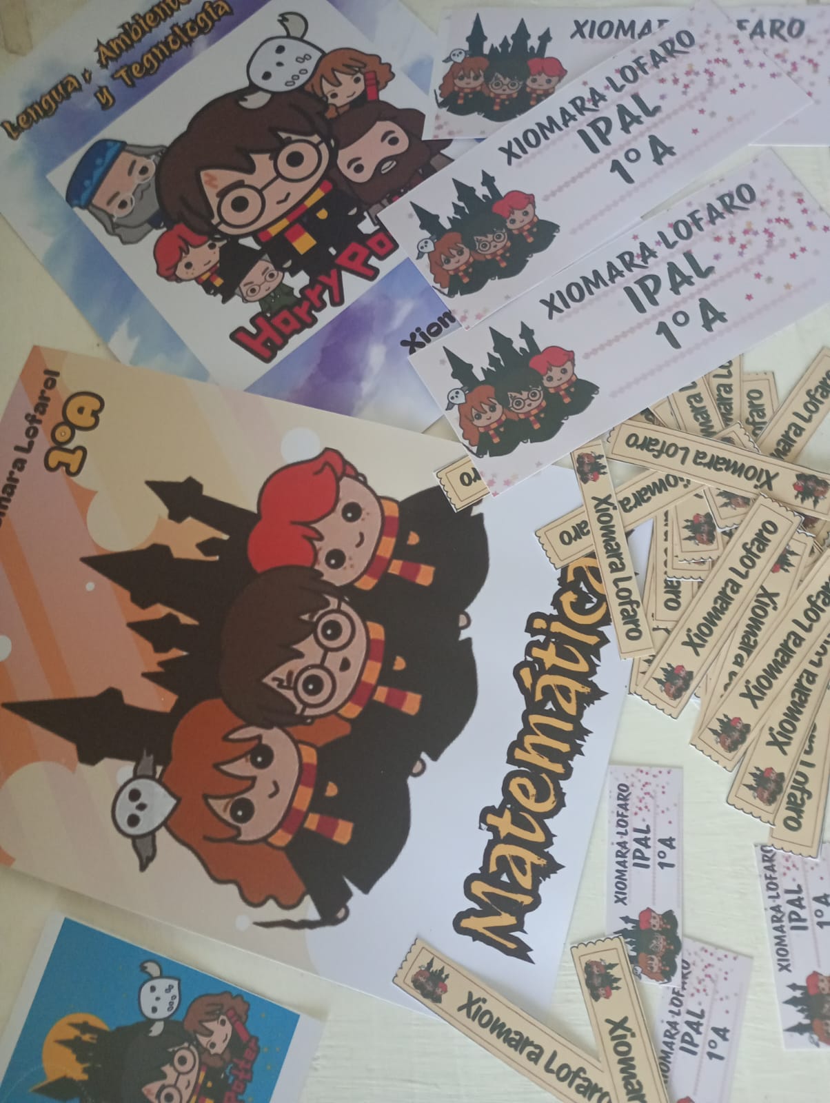 Kit etiquetas escolares harry potter